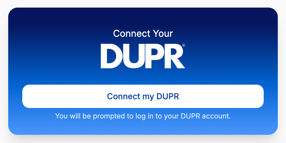 Connect Your DUPR card